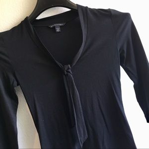 Banana Republic Black Knit Tie Top